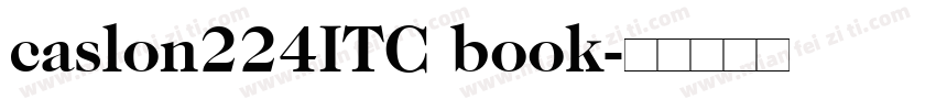 caslon224ITC book字体转换